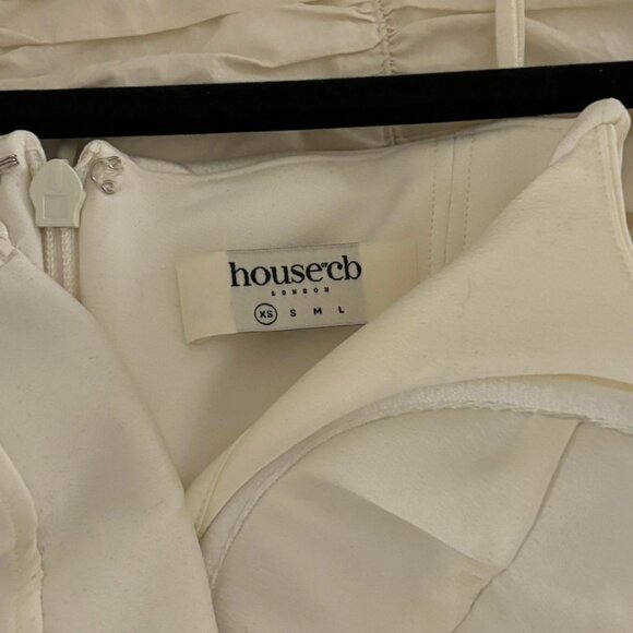 House of CB Amalia crème cutout satin bodycon sexy dress - Picture 6 of 6